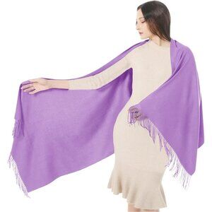 Womens  Lilac Pashmina Scarf Shawls & Wraps for Evening Dress Wedding Bridesmaid